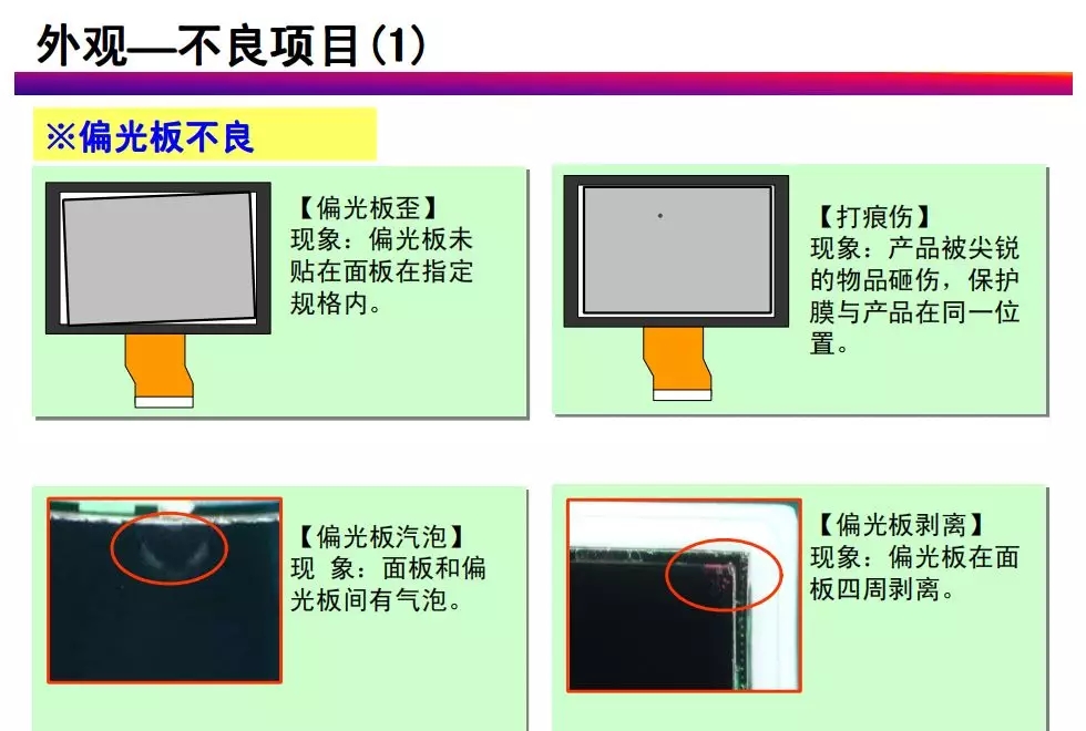 tft-lcd常见不良现象分析