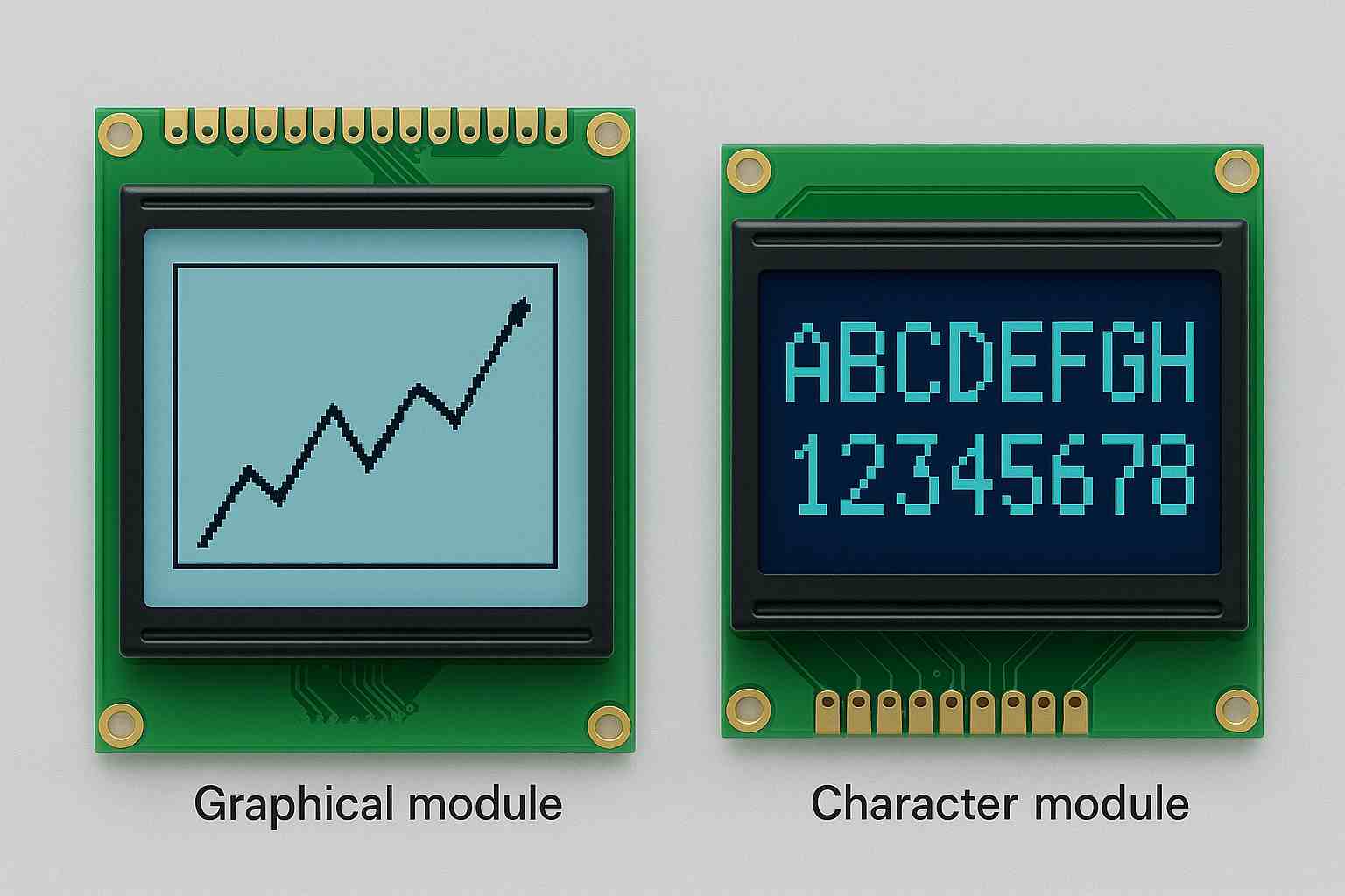 LCD液晶屏中图形模块和字符模块有