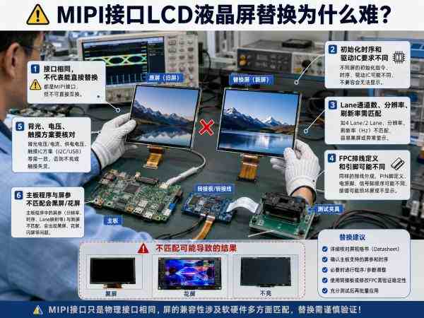 MIPI接口LCD液晶屏替换为什么难?