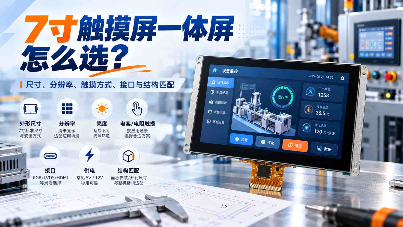 7寸触摸屏一体屏怎么选？先定触
