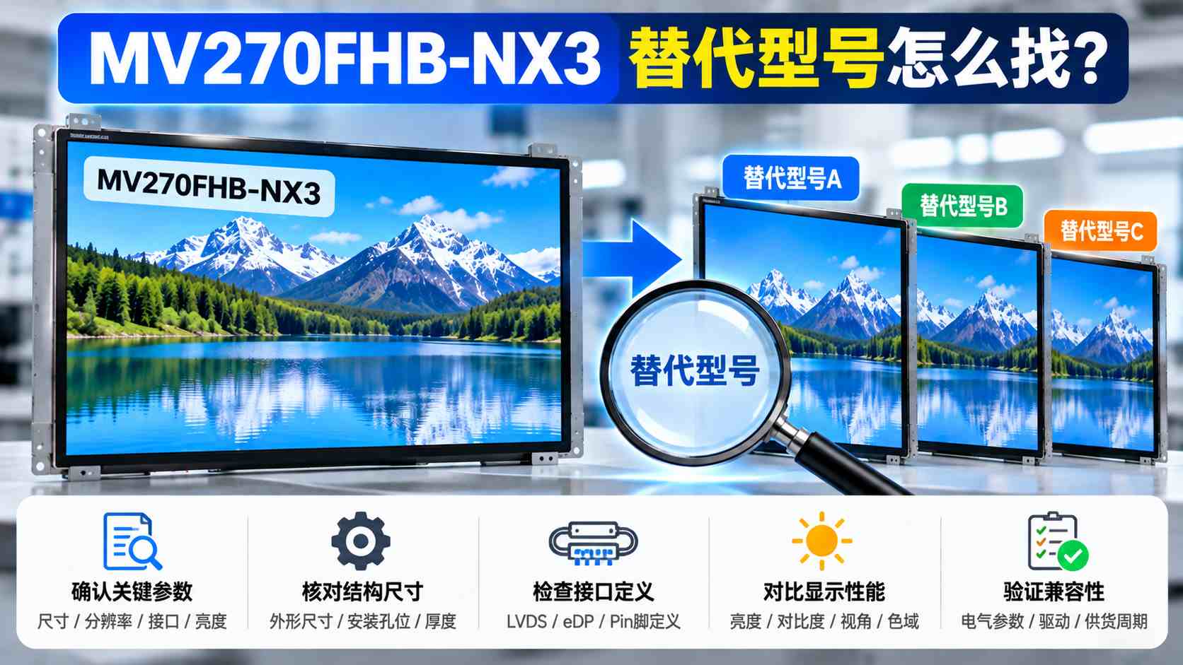 MV270FHB-NX3替代型号怎么找