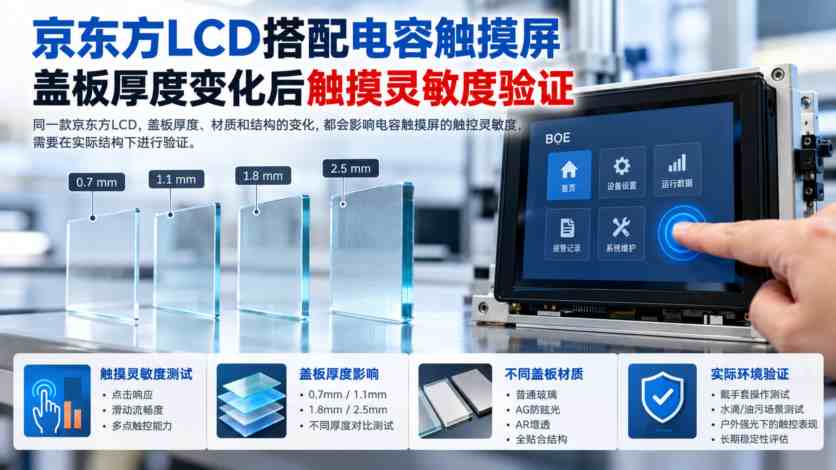 京东方LCD搭配电容触摸屏，盖板厚