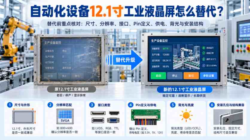 自动化设备12.1寸工业液晶屏怎么